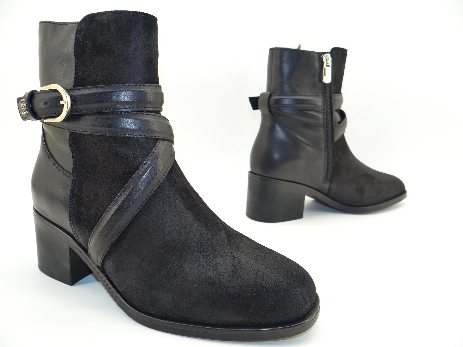 Tommy Hilfiger elevated essential ankle biker boots black heel leather 39 image 5