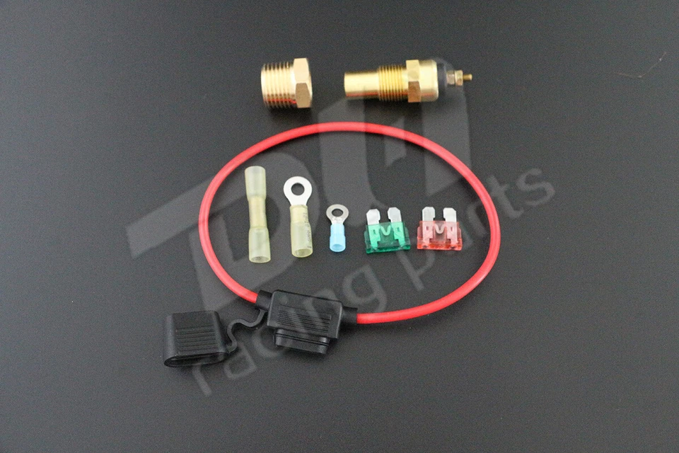 Dual Electric Cooling Fan Wiring Harness Kit Thermostat Temp Switch Sensor Relay - Imagem 4 de 4