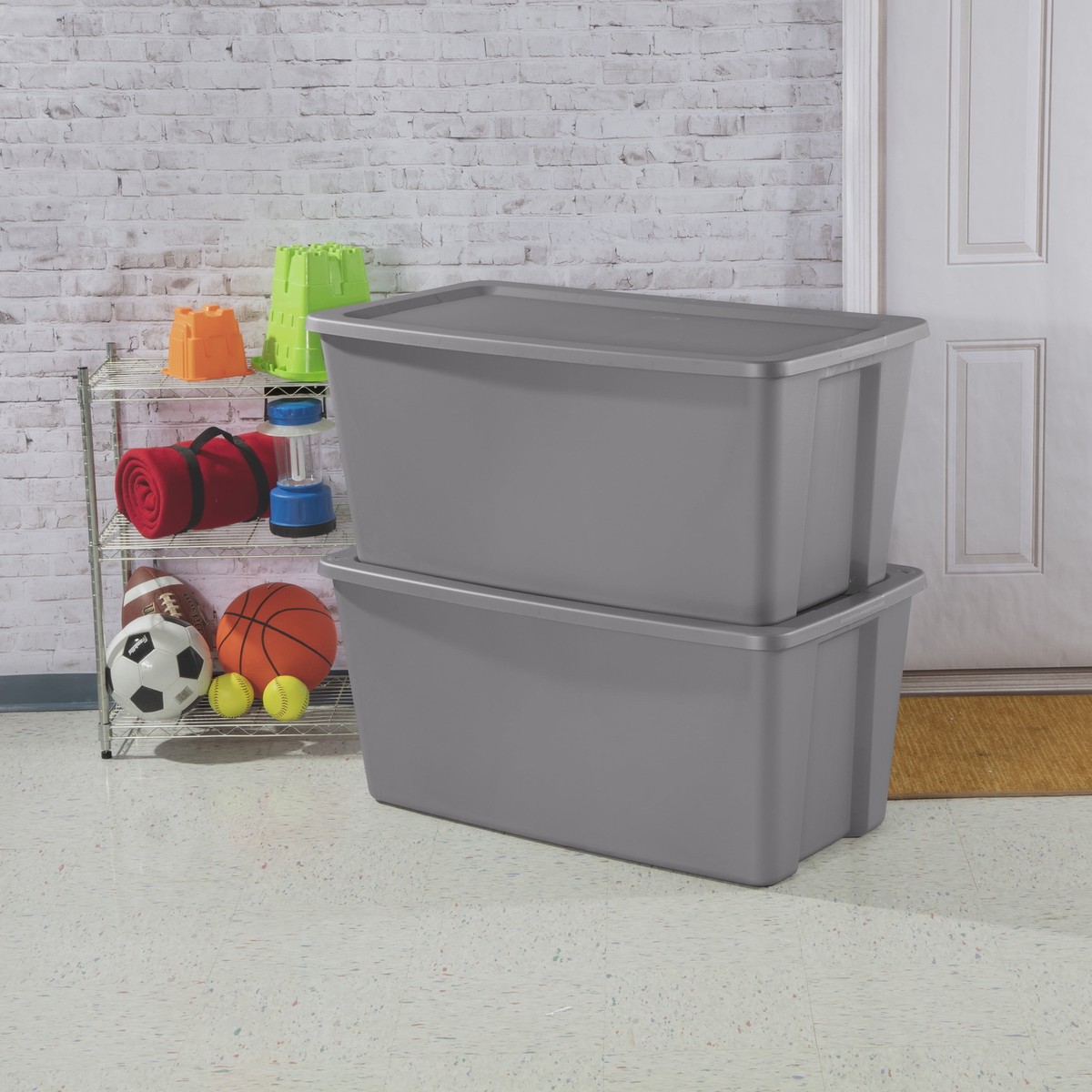 50 Gallon Storage Large Plastic Storage Totes Set Of HART 50
