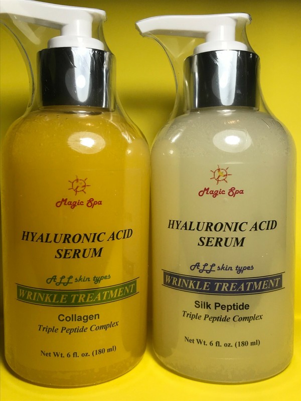 2B*6oz Hyaluronic Acid Serum Collagen Silk Peptide Wrinkle Filler Matrixyl 3000