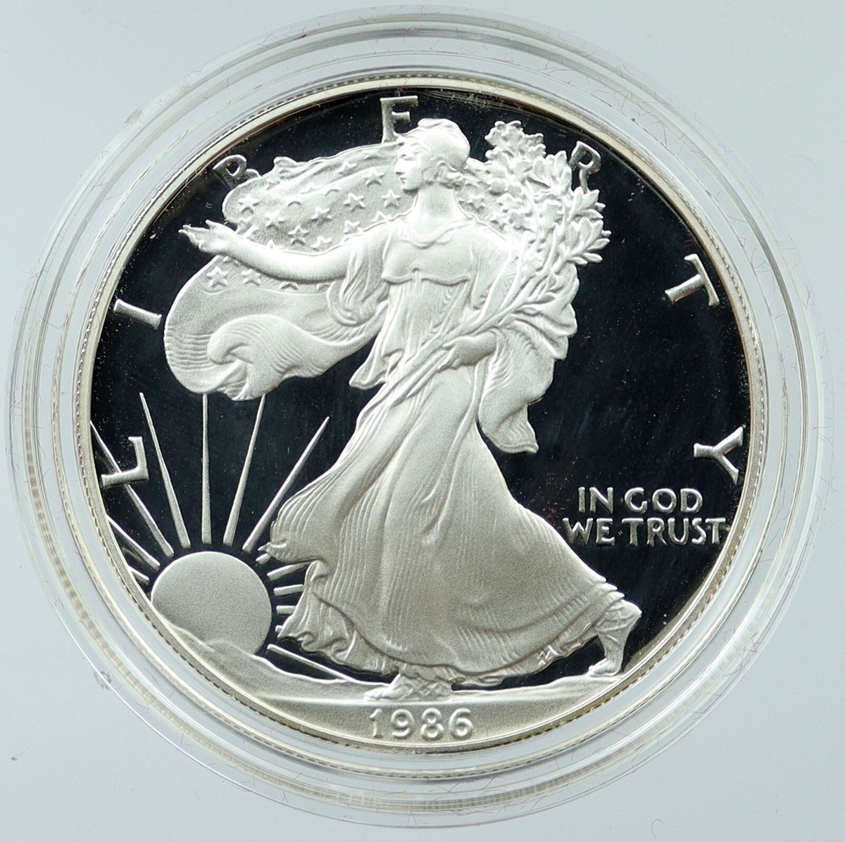 1986 American Silver Eagle 1oz 銀貨 1986 UNITED STATES USA American Eagle & Liberty PROOF SILVER