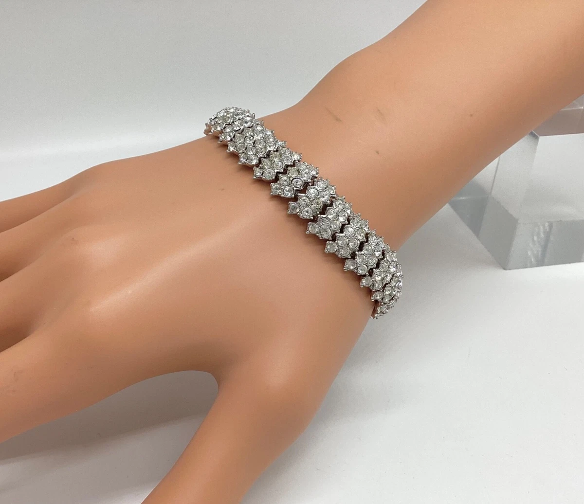 Pave crystal bracelet deals
