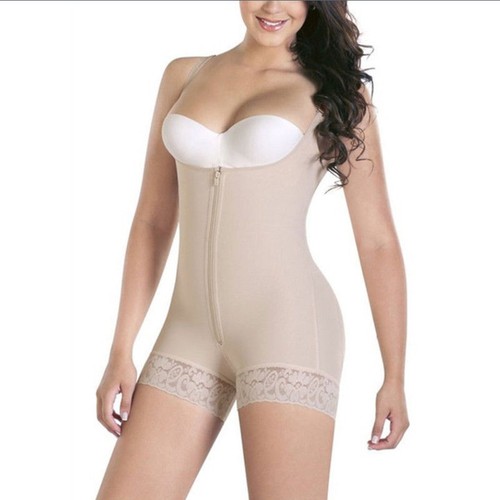 Corsetto Riduttore Donna Waist Trainer - Fascia Modellante Postparto Con Ossa In Acciaio, Beige Liscio Taglia L - 3