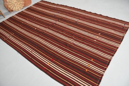 Turkish Rug, Vintage Rugs, 5.8x8.5 ft Large Rug, Kilim, Floor Rug, Cool Rug - Picture 1 of 6