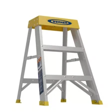 NEW Durable Aluminum Step Ladder 2ft 300lbs Load Capacity 8ft Reach Height