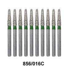 Dental Diamond Burs FG 856/016C Round End Taper Coarse Grit Green High Speed Bur