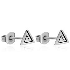 Pure Titanium Stud Earrings Spiral Earring for Sensitive Ears Nickle-free