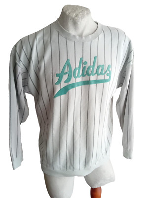 ADIDAS VINTAGE Felpa da uomo maglia misto cotone stile baseball