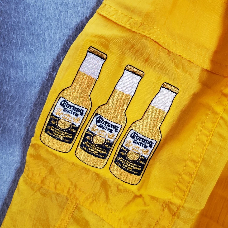 Corona Extra Men Swimwear XL Yellow Trunks Logo Embroidered Drawstring Nylon - Image 3 of 4