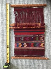 Guatemalan Woven Folk Art Wall Hanging Multicolor About 15” long X 9” Wide