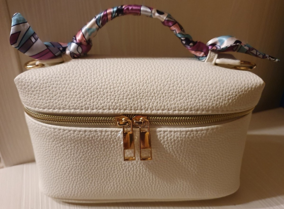 Pochette Just Borsa Beauty Case Borsina Pelle avorio panna Rettile cerimonia