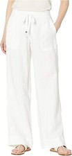 NWT Lauren Ralph Lauren Wide-Leg Pants Linen White 16, NWT