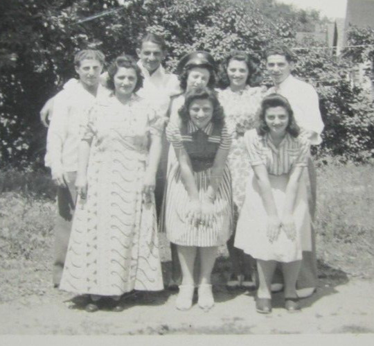 Real Photo Photograph Vintage College High School Friends War Time Soldier Hat
