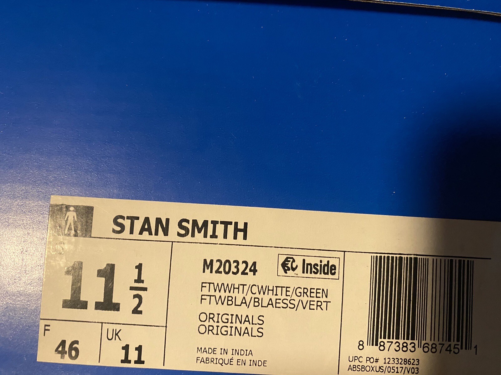 BRAND NEW MENS ADIDAS STAN SMITH M20324 FTWWHT/CWITH/GREEN SHOES SIZE