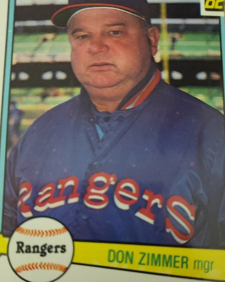 Donruss 82 Don Zimmer Error Baseball Card Miscut and small pink circles on front - Image 4 of 4