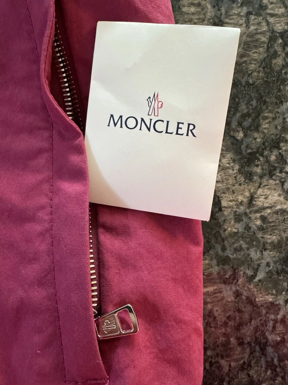 Gilet Moncler X Jw Anderson Tryfan donna rosa nuovo taglia 1 small cappuccio nascondiglio