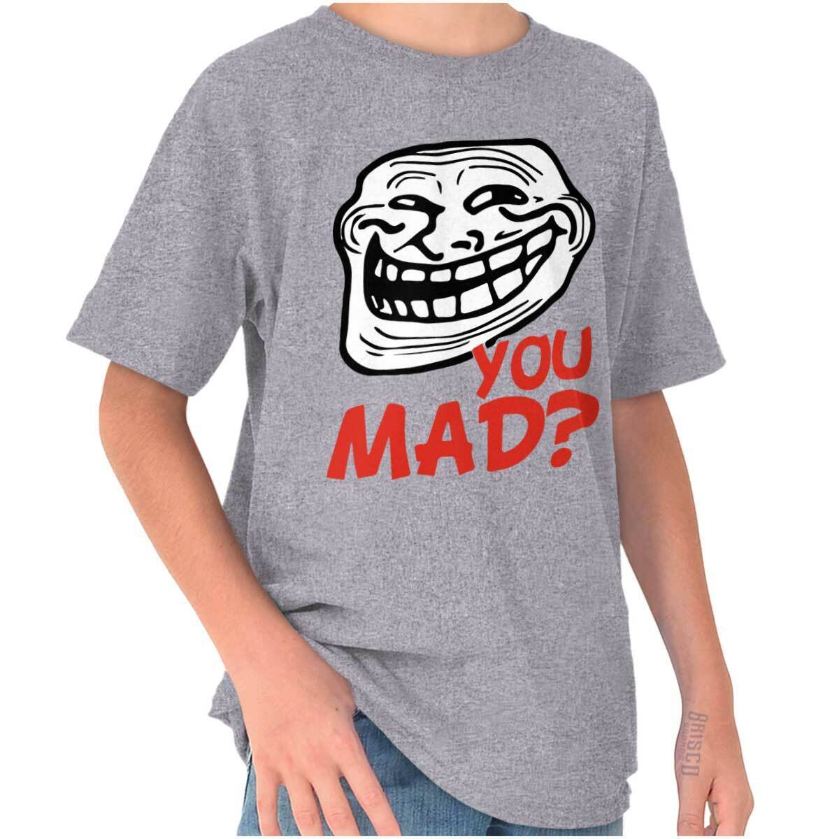 Troll Face You Mad Meme Big Smiley Toddler Boy Girl T Shirt Infant Toddler  Brisco Brands 3T 