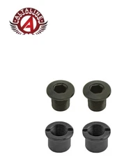 2 (TWO) ALTALINE BICYCLE CHAINWHEEL BLACK DOUBLE BOLTS.