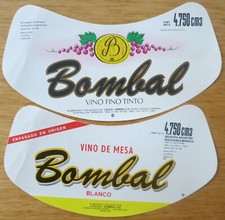 Etiquetas vinos ARGENTINA BOMBAL Lucila I Bombal SA Guaymallen  Labels wine