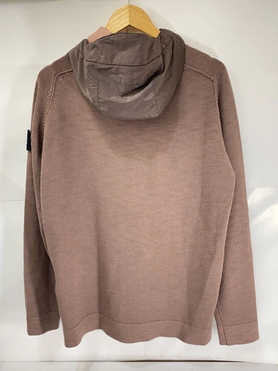 Felpa con cappuccio e zip STONE ISLAND rosa L usata