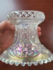Nice White Northwood Carnival Glass Memphis Fruit or Punch Bowl Base
