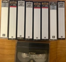9 TDK MP Premium 8mm 120min Video Camcorder Cassette Tape P6-120HS 