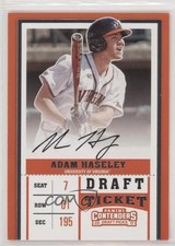 2017 Panini Contenders Draft Picks RPS Ticket Adam Haseley (Batting) Auto 1o3