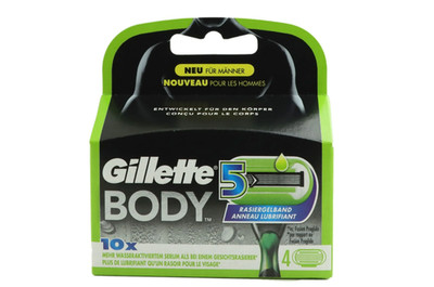 4 Gillette Body5 Rasierklingen für Herren mit 5-fach neu & OVP