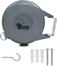 Ram Heavy Duty Retractable Outdoor Clothes Line 15M Laundry Drying Line