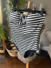John Lewis Twisted Bandeau Swimming Costume tripoli stripe uk 16 new swimwear 
