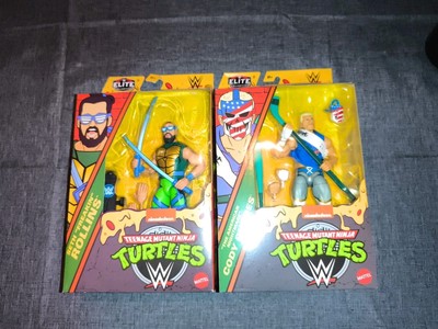 WWE WRESTLING TEENAGE MUTANT NINJA TURTLES SETH ROLLINS & CODY RHODES FIGUREN