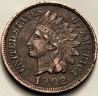 1902 Indian Head Cent - Dark Patina - Well Struck IHC JC1642