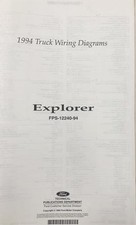 1994 Ford Explorer Foldout Electrical Wiring Diagram Electrical Schematic 94 OEM