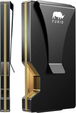Card Wallet for Men Slim Minimalist: Metal Wallets with Money Clip - Rfid Thin F