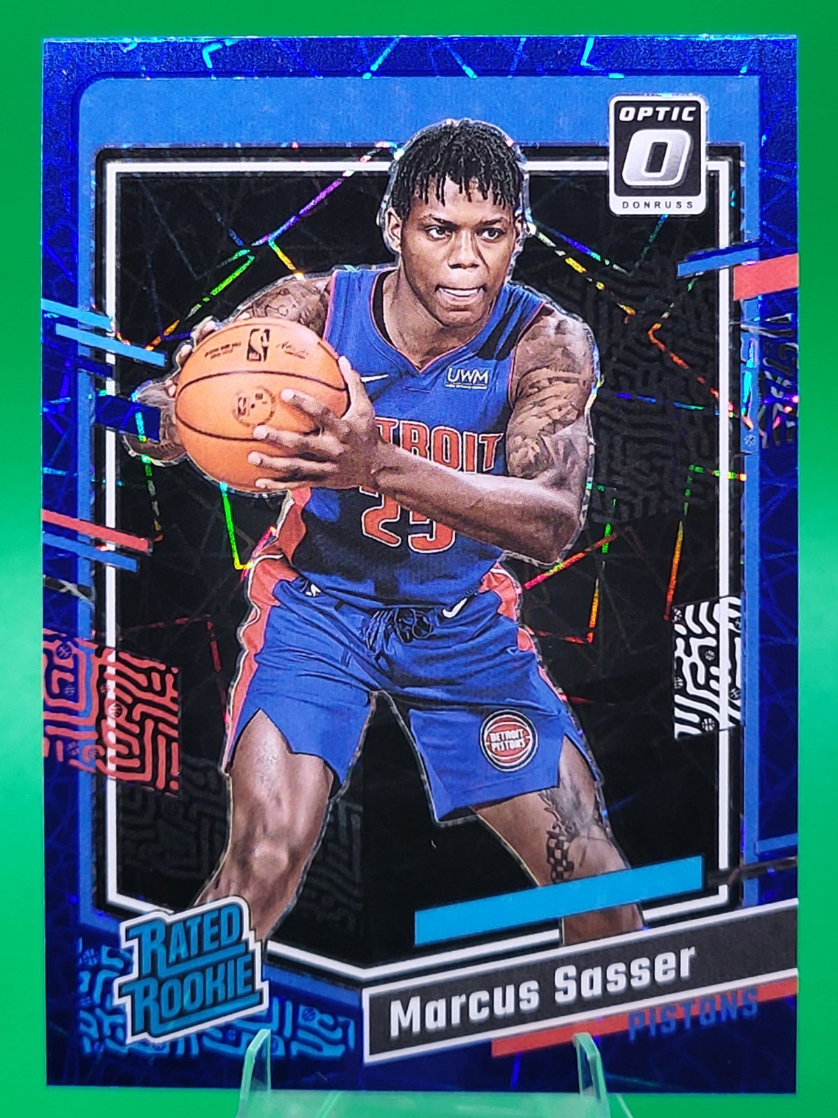 2023-24 Donruss Optic 242 Marcus Sasser Detroit Pistons Blue Velocity  Rookie