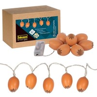 "Idena 10Er Led Lichterkette \"Ostern\" Warmweiß FüR Innen Batterieben Mit Timer"