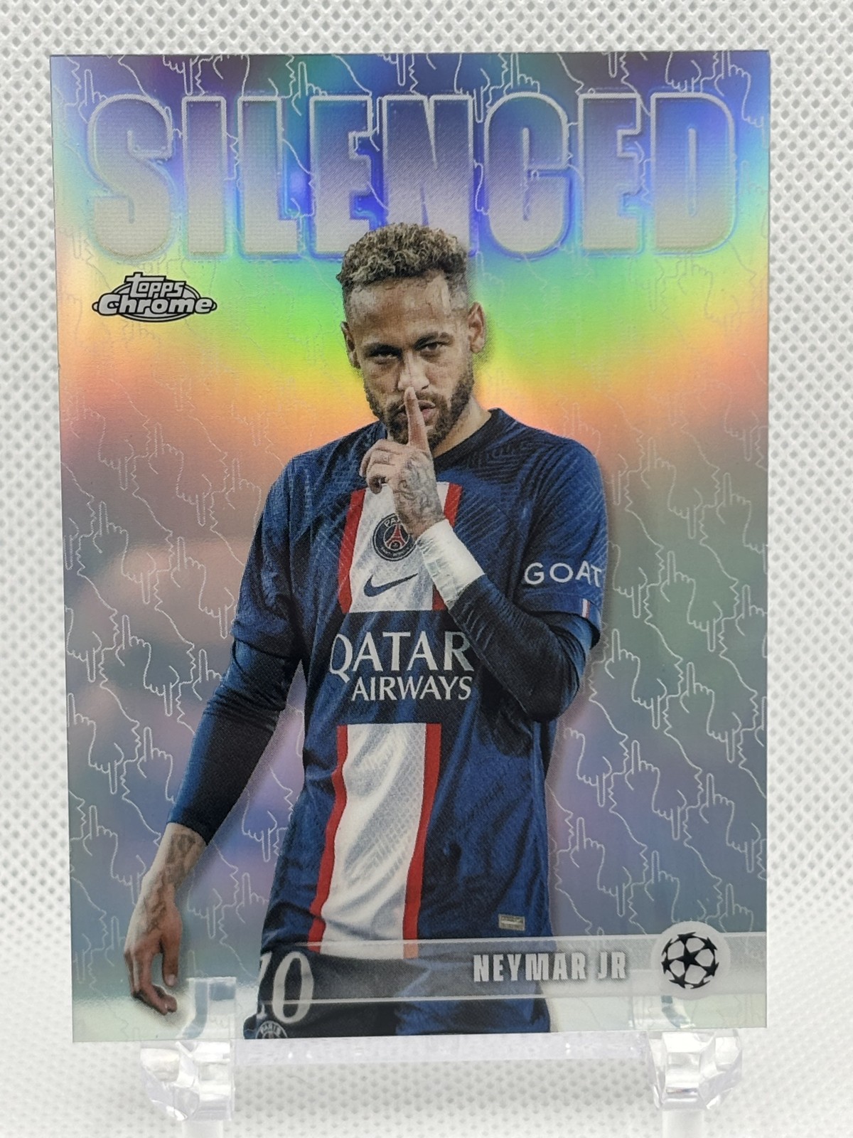 2026 Topps Chrome UEFA Silenced Neymar Jr. SHH-1