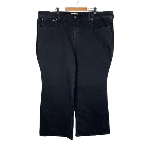 Madewell Plus 26W The Perfect Vintage Flare Jeans Black Denim NWT High Rise