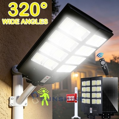 Solar Lights Outdoor Dusk To Dawn Motion Sensor Bright Solar Street Foodlights