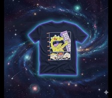 Nickelodeon Rugrats Reptar Purple Graphic T-Shirt Large L 90s Cartoon Tee