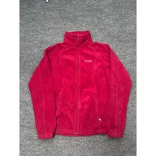 Columbia Fleece Jacket Full Zip Red Women's Size Small