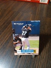 2005 Donruss Baseball Frank Catalanotto #367 Aqua Blue Press Proof SP 083/100