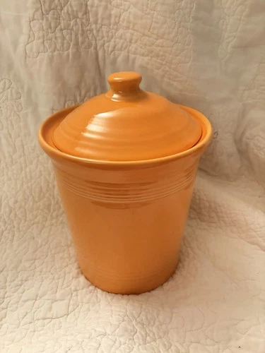 Fiestaware Tangerine Retired Color 2 Qt Canister With Lid