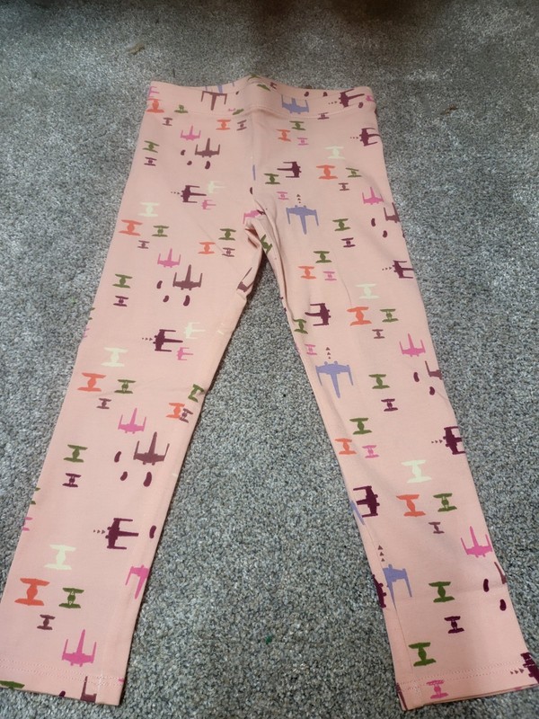 Amazon Essentials Star Wars Girls' Ankle Leggings Pink Multicolor Size 4T Cotton