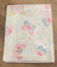Pottery Barn Kids 100 Organic Cotton Butterfly Print Full Size Flat Sheet
