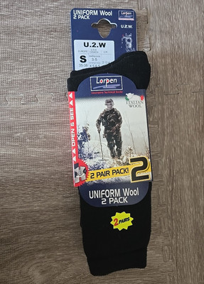 NEW Lorpen Uniform Wool Socks 2Pack Italian Merino Wool Men(S) 5-7 Women's 6-8.5