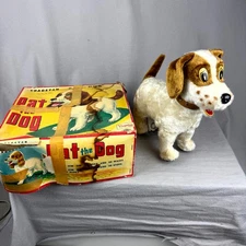 Vintage Cragstan Pat the Dog Barking Toy Battery Operated with Original Box