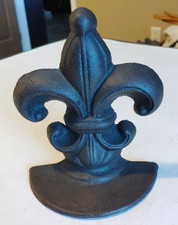 Cast Metal Fleur De Lis Bookend Doorstop 6 in...