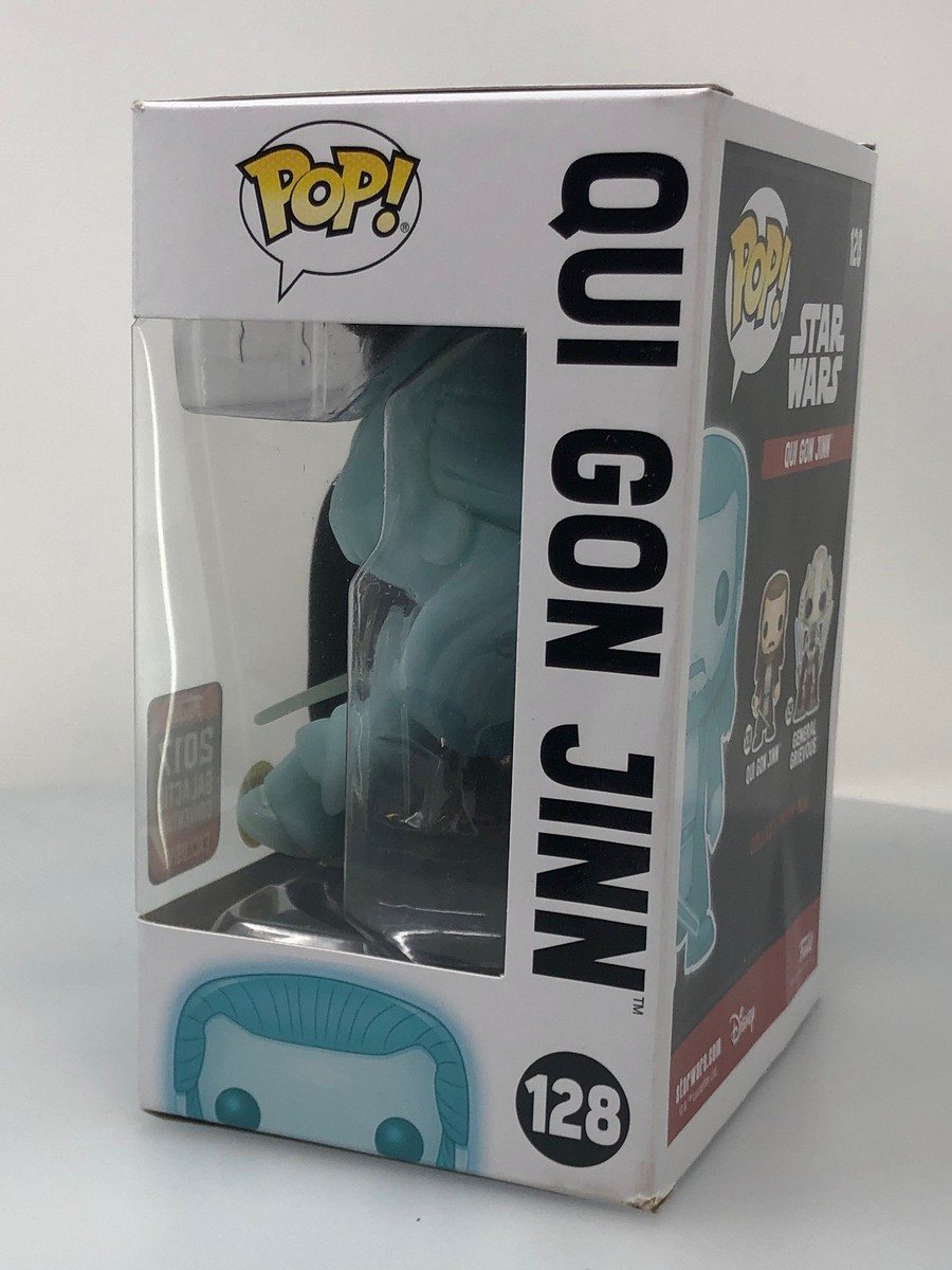 Funko Pop Star Wars Qui Gon Jinn 128 Holographic Exclusive