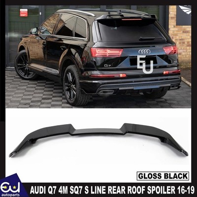 FÜR AUDI Q7 4M SQ7 S LINE HECK DACH KOFFERRAUM FLÜGEL SPOILERLIPPE GLANZ SCHWARZ 2016-2019